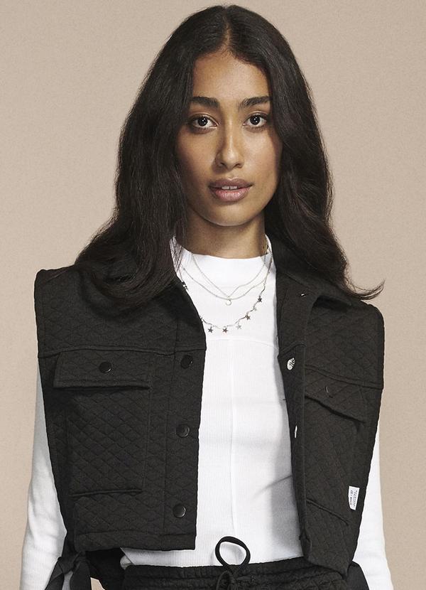 Authoria - Colete Matelassê com Amarração Preto