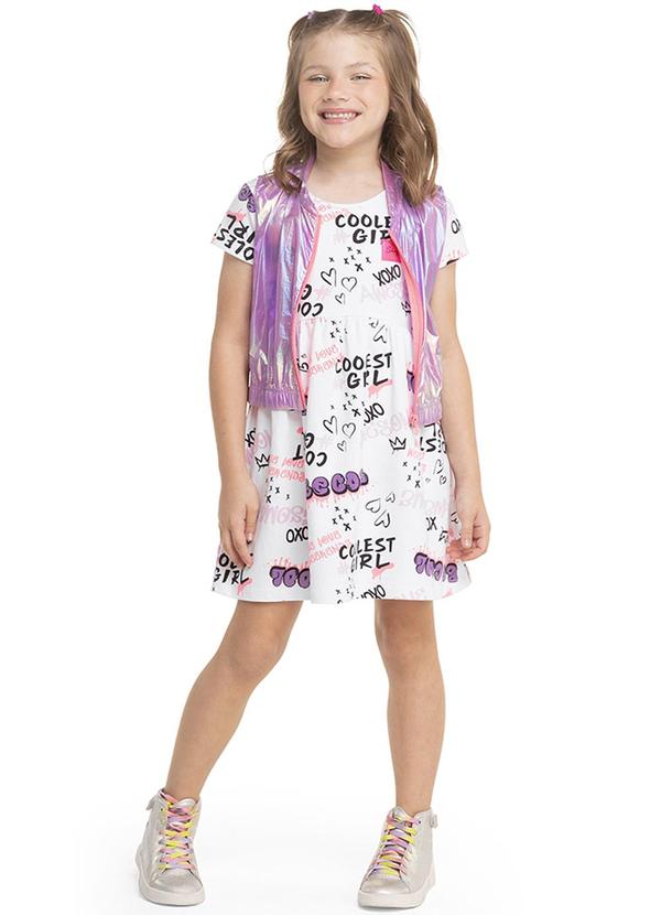 Marisol - Colete Metalizado Infantil Feminino Rosa 2