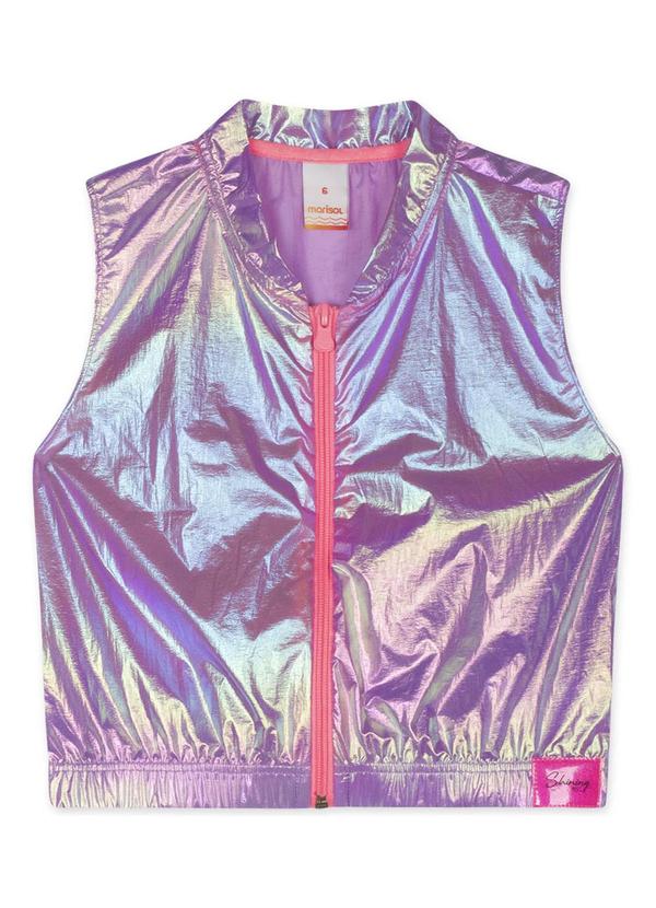 Marisol - Colete Metalizado Infantil Feminino Rosa 3