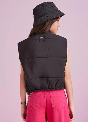 I Am - Colete Puffer Preto - I AM