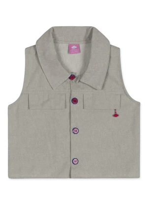 Lilica Ripilica - Regata Infantil Feminina Cinza - LILICA RIPILICA