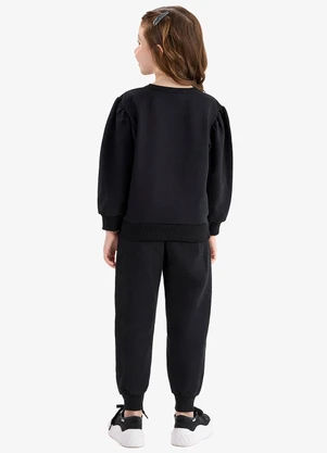 Rovi Kids - Blusão com Calça Moletom Preto - ROVI KIDS