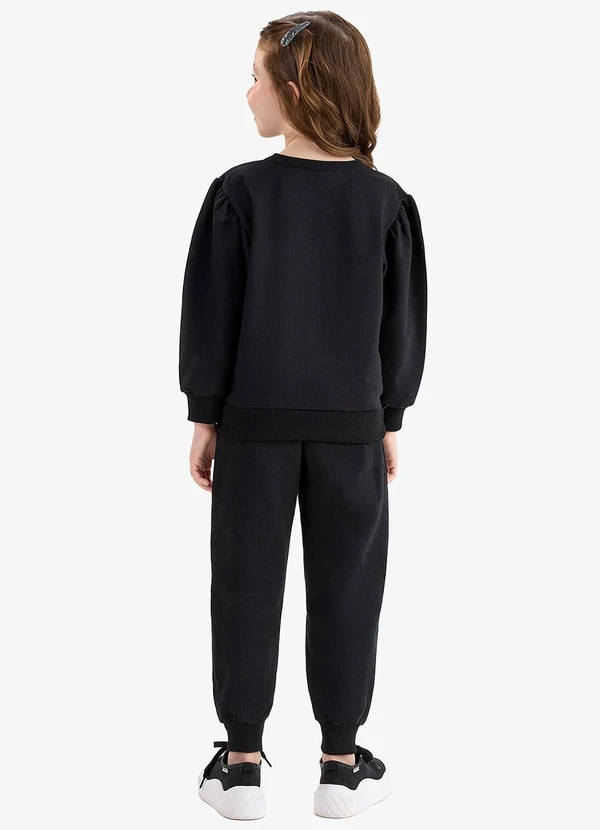 Rovi Kids - Blusão com Calça Moletom Preto 2