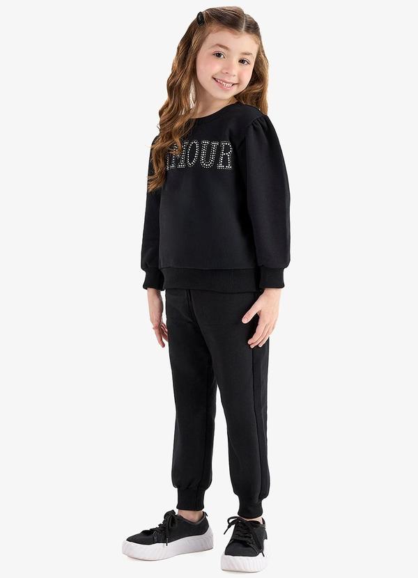 Rovi Kids - Blusão com Calça Moletom Preto 3