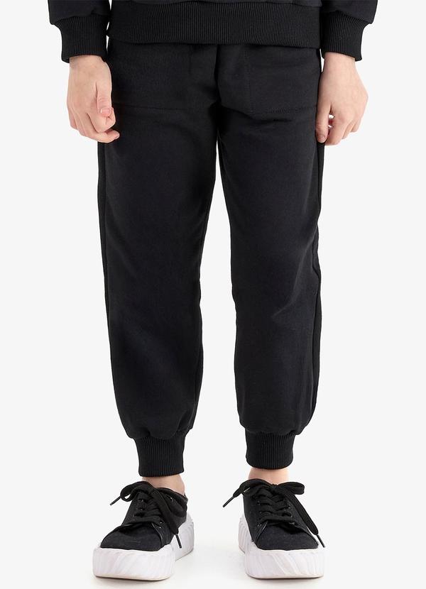 Rovi Kids - Blusão com Calça Moletom Preto 5