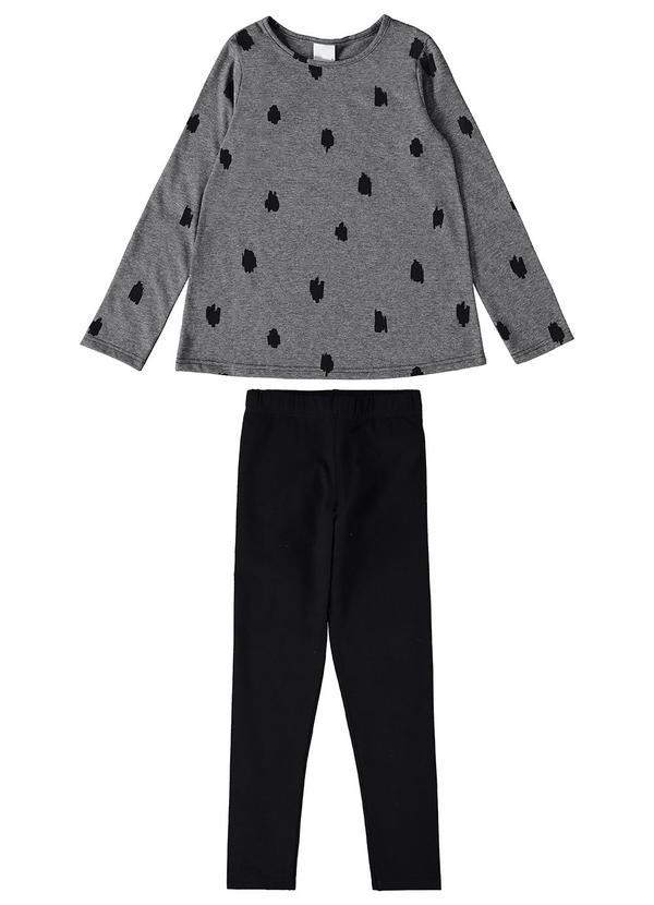 Malwee Kids - Conjunto Abstrato Menina Cinza