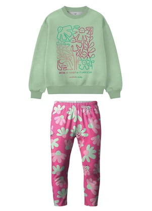 Malwee Kids - Conjunto Alegria Florescer Verde Água - MALWEE KIDS