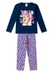 Select - Conjunto Algodão Menina Blusa Longa e Calça Rosa - variação: Azul