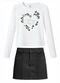 Carinhoso - Conjunto All My Heart Metalizado Off White - variação: Branco