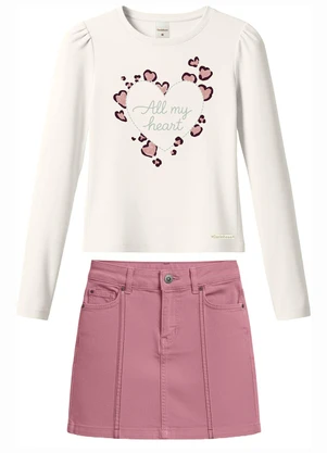 Carinhoso - Conjunto All My Heart Metalizado Off White - CARINHOSO