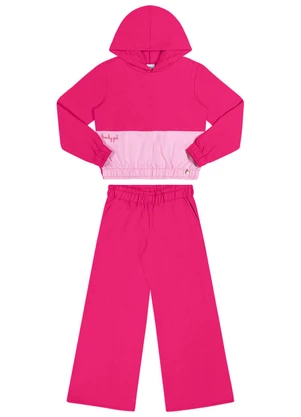 Outlet - Conjunto Amplo Menina Rosa  - OUTLET