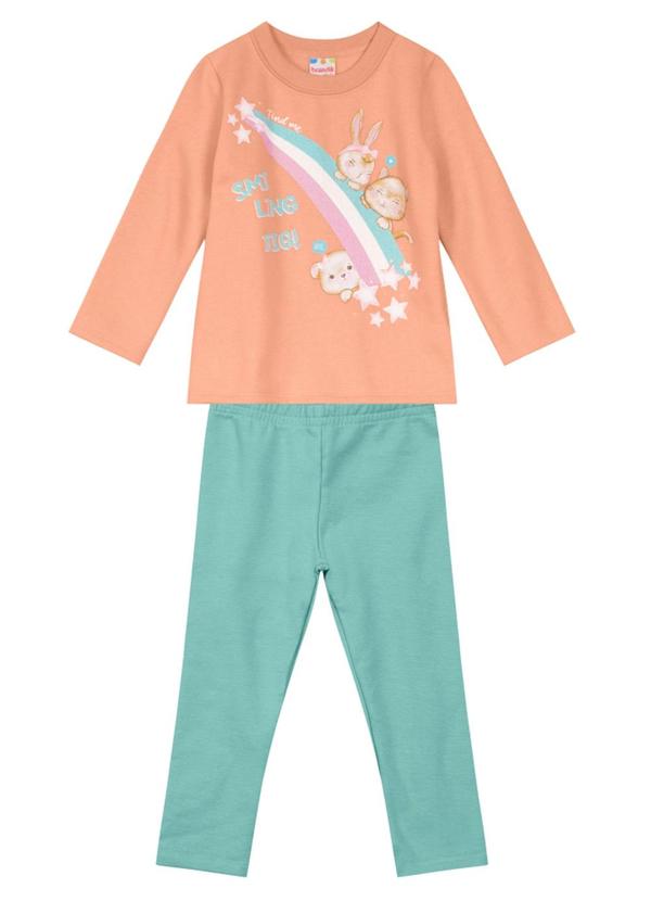 Brandili - Conjunto Arco Íris Infantil Menina Rosa 2