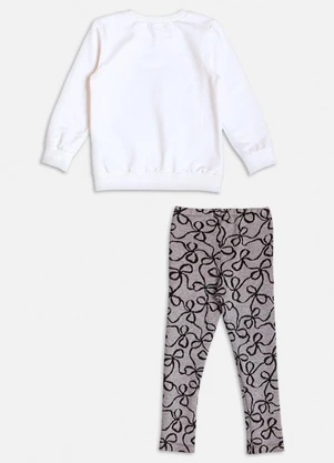 Momi - Conjunto Ballerine Estampa de Laços Off White - MOMI