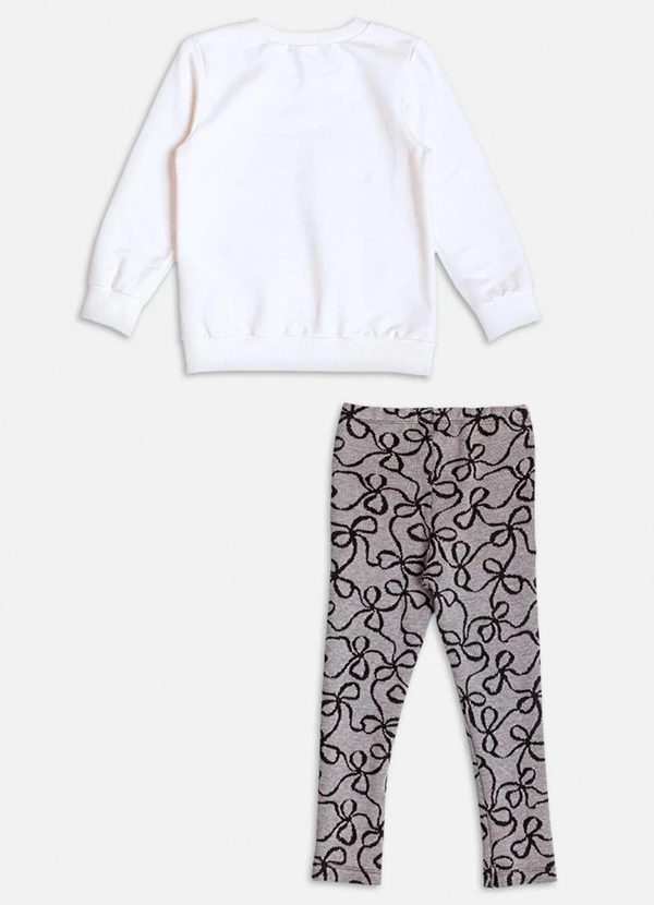 Momi - Conjunto Ballerine Estampa de Laços Off White 2