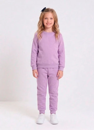 Abrange - Conjunto Básico Infantil Menina Lilás Tulipa - ABRANGE