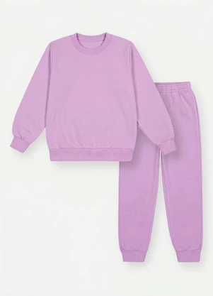 Abrange - Conjunto Básico Infantil Menina Lilás Tulipa - ABRANGE