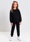 Abrange - Conjunto Básico Infantil Menina Rosa - variação: Preto