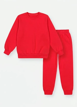 Abrange - Conjunto Básico Infantil Menina Vermelho - ABRANGE