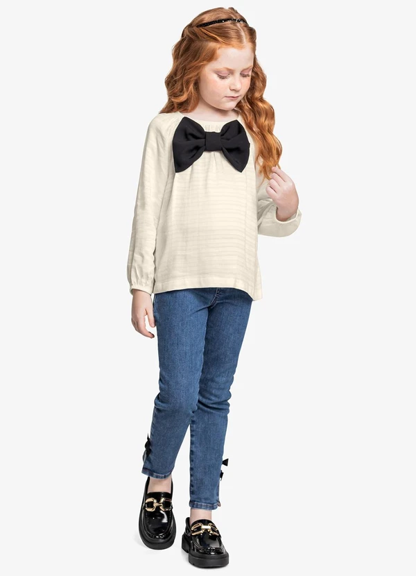 Trick Nick - Conjunto Bata com Calça Jeans Bege 1