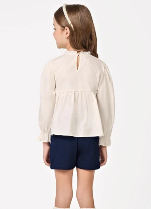 Trick Nick - Conjunto Bata com Shorts Tricoline Azul - TRICK NICK