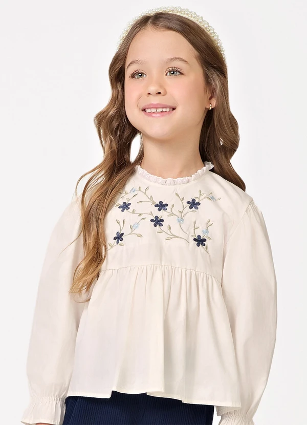 Trick Nick - Conjunto Bata com Shorts Tricoline Azul 3