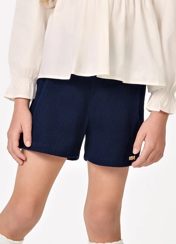 Trick Nick - Conjunto Bata com Shorts Tricoline Azul 4