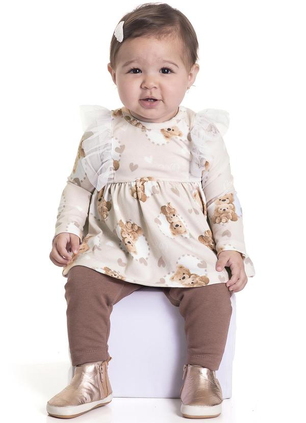 Randa Mundu - Conjunto Bata Cotton/ Legging Molecotton Bege