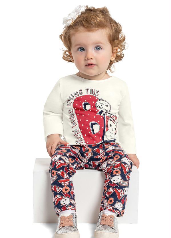 Bee Loop - Conjunto Bebê Blusa e Legging Bege 1