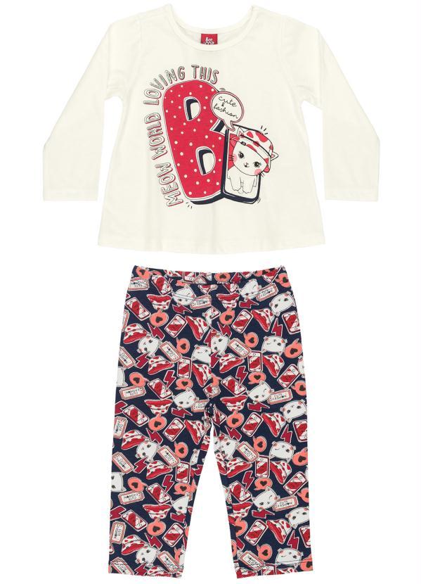 Bee Loop - Conjunto Bebê Blusa e Legging Bege 2