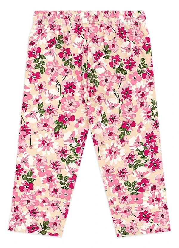 Quimby - Conjunto Bebê Blusa Legging Floral Bege 5