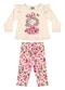 Quimby - Conjunto Bebê Blusa Legging Floral Branco - variação:  