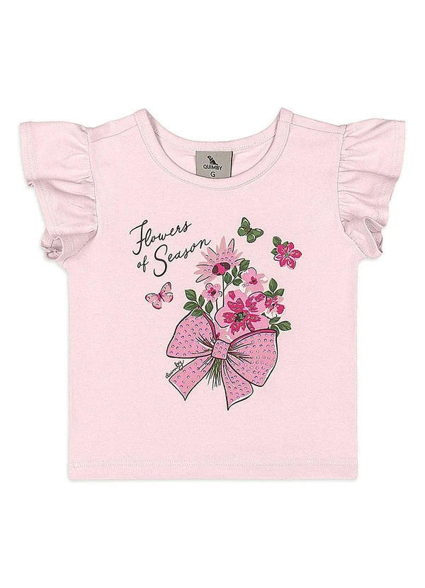 Quimby - Conjunto Bebê Blusa Short Rosa 2