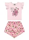Quimby - Conjunto Bebê Blusa Short Rosa - variação:  