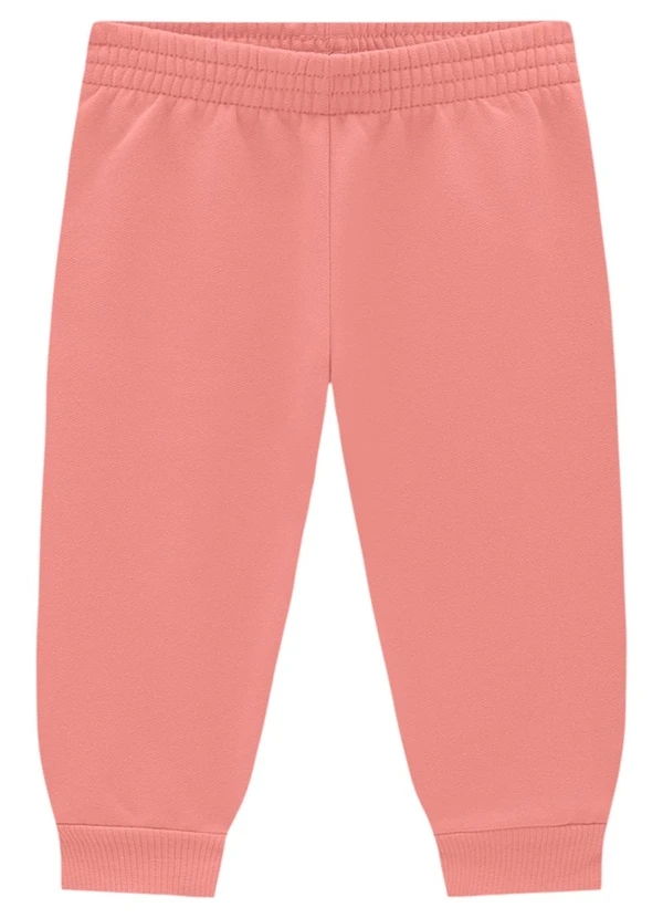 Marlan - Conjunto Bebê Blusão e Calça em Moletom Laranja 3