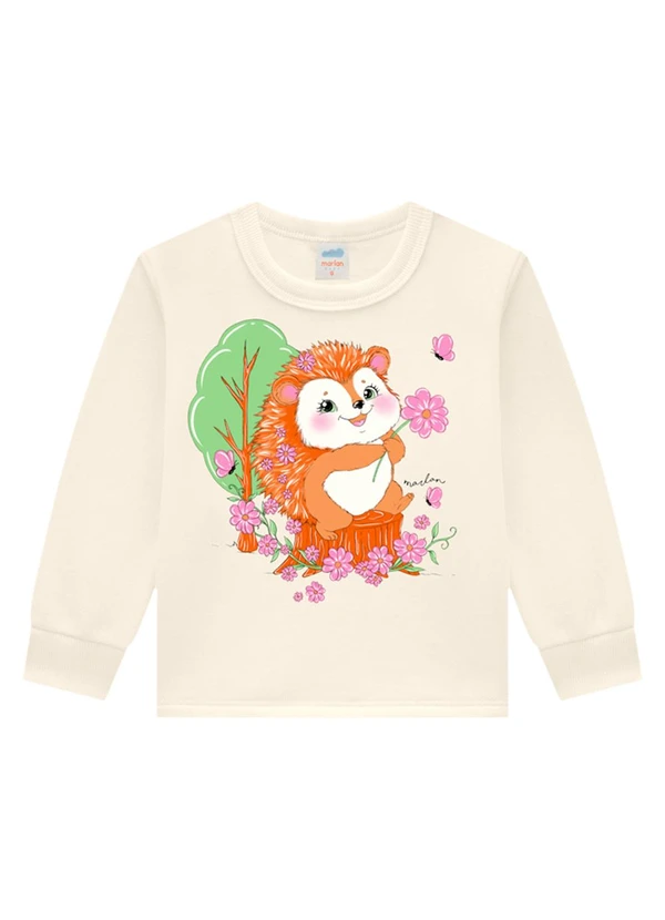 Marlan - Conjunto Bebê Blusão e Calça em Moletom Bege 2