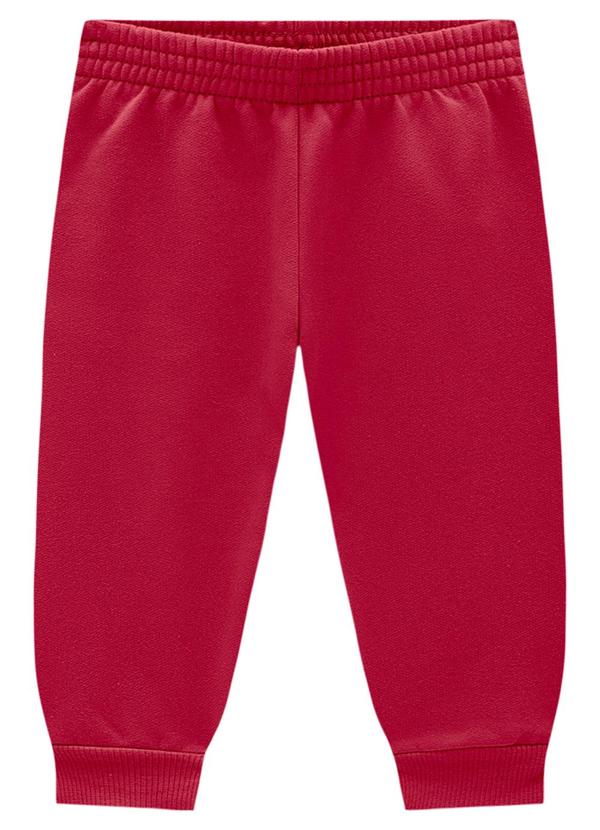 Marlan - Conjunto Bebê Blusão e Calça em Moletom Vermelho 4