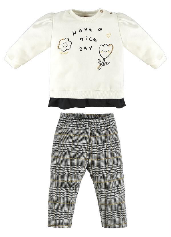 Up Baby - Conjunto Bebê Blusão e Calça Legging Bege