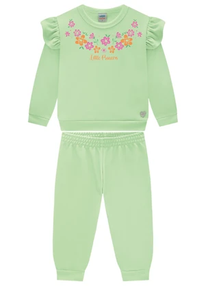 Marlan - Conjunto Bebê Blusão e Calça Malha Sport Verde - MARLAN