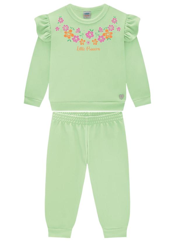 Marlan - Conjunto Bebê Blusão e Calça Malha Sport Verde