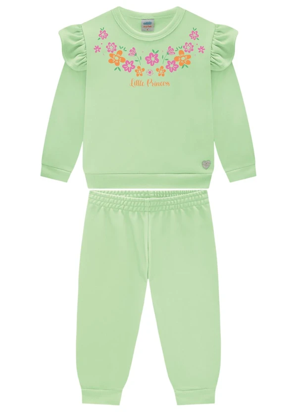Marlan - Conjunto Bebê Blusão e Calça Malha Sport Verde 1