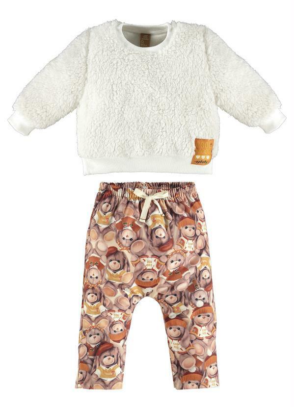 Up Baby - Conjunto Bebê Blusão e Legging Bege