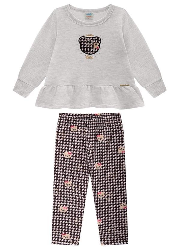 Marlan - Conjunto Bebê Blusão e Legging Cinza
