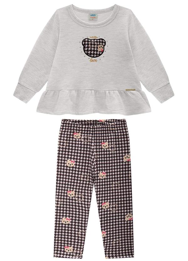 Marlan - Conjunto Bebê Blusão e Legging Cinza