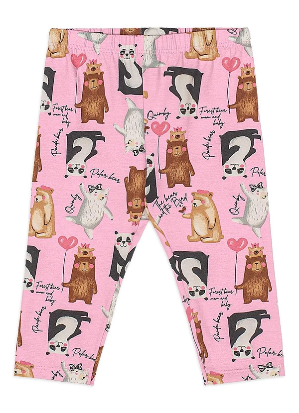 Quimby - Conjunto Bebê Blusão Legging Rosa 4