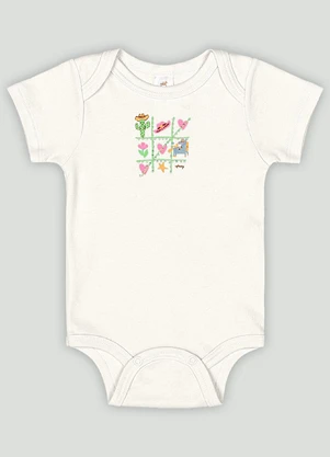 Conjunto Bebê com Body e Calça Up Baby Branco - UP BABY