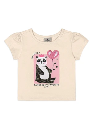 Quimby - Conjunto Bebê com Estampa de Panda Bege - QUIMBY