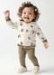 Alakazoo - Conjunto Bebê com Jaqueta e Calça Legging Bege - variação: Bege