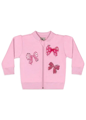 Quimby - Conjunto Bebê Jaqueta Calça Moletom Rosa - QUIMBY