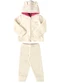 Marlan - Conjunto Bebê Jaqueta e Calça Boucle Liso Rosa - variação: Bege