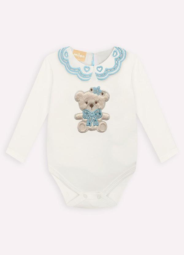 Milon - Conjunto Bebê Menina Bordado Off White 3